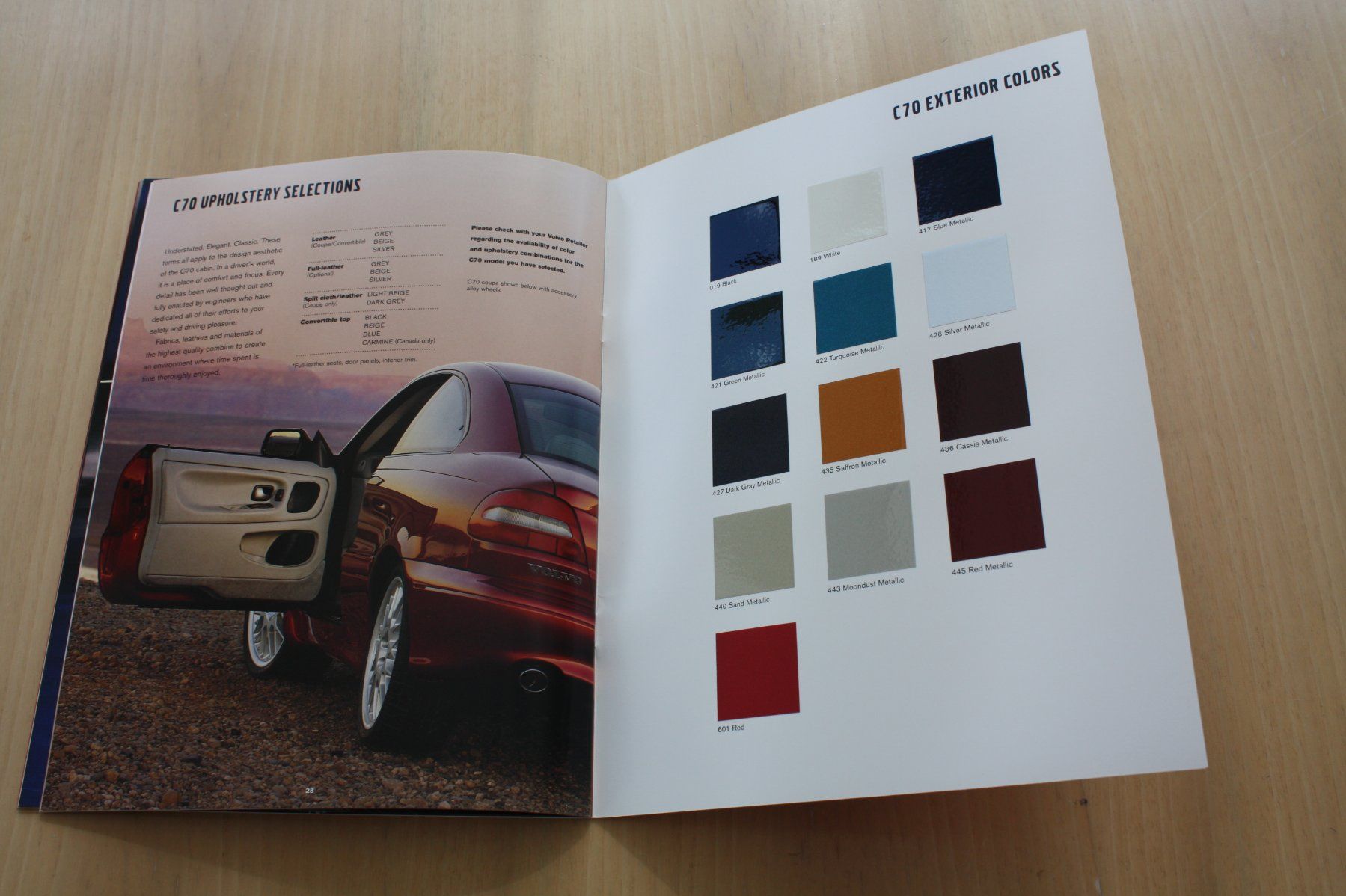 Volvo Documenti: Volvo C70 Coupe & Convertible USA Prospekt 2000 – Usato da Wikon venduto da erwin400 9