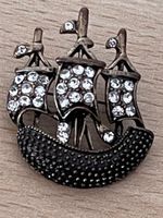 Brosche Antike Schiff Frankreich 3,5x4cm