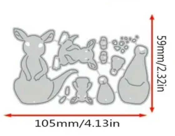 Sciablone: Süsse Kängurus - Stanzschablonen – Nuovo e nell'imballaggio originale da Frenkendorf venduto da jazzplatten 1