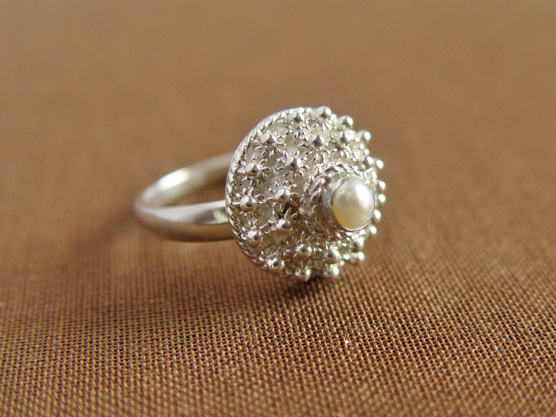 Anelli: Ring Silber 925 mit Perle – Usato da Henggart venduto da elsternwerk 3