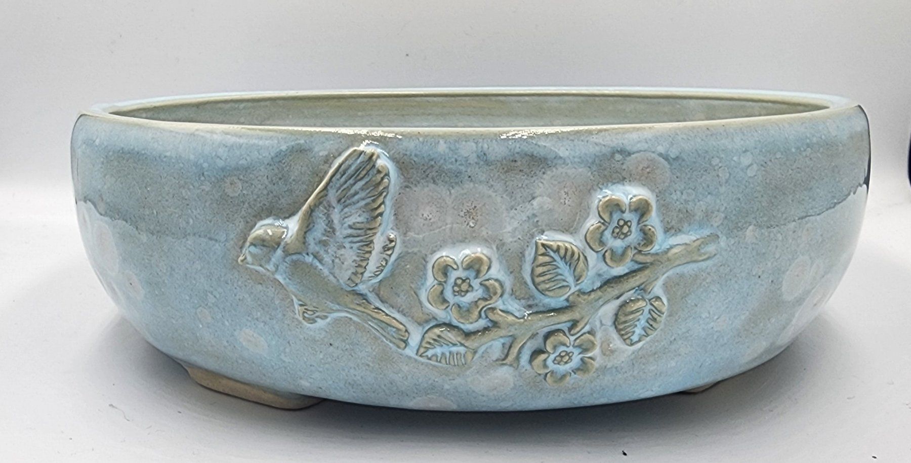 Vasi per fiori: Neu handgemachte Bonsaischale Steinzeug mit Relief – Nuovo (secondo la descrizione) da Basel venduto da TKpottery 1