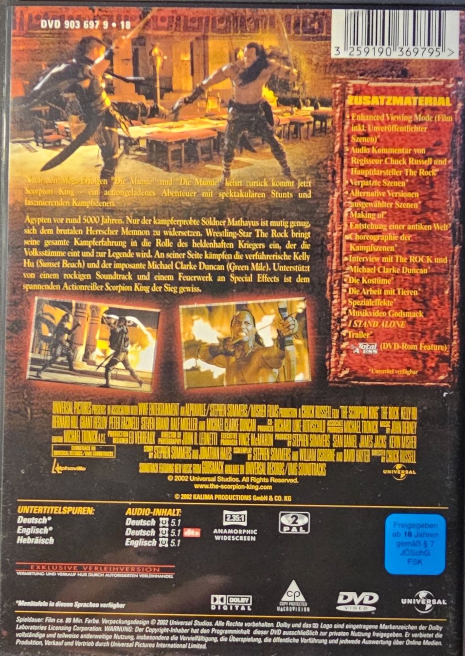 Tutti i DVDs: The Scorpion King – Usato da Wahlen b. Laufen venduto da Cg10 1