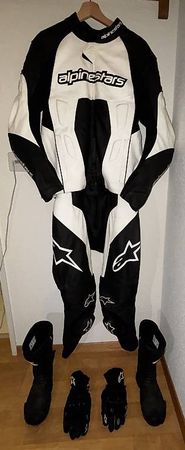 Alpinestars Motorrad-Lederkombi Komplettset Gr. 54