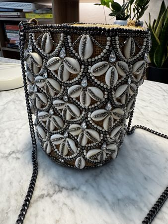 Zara Woman Shell Bag – Beaded Crossbody