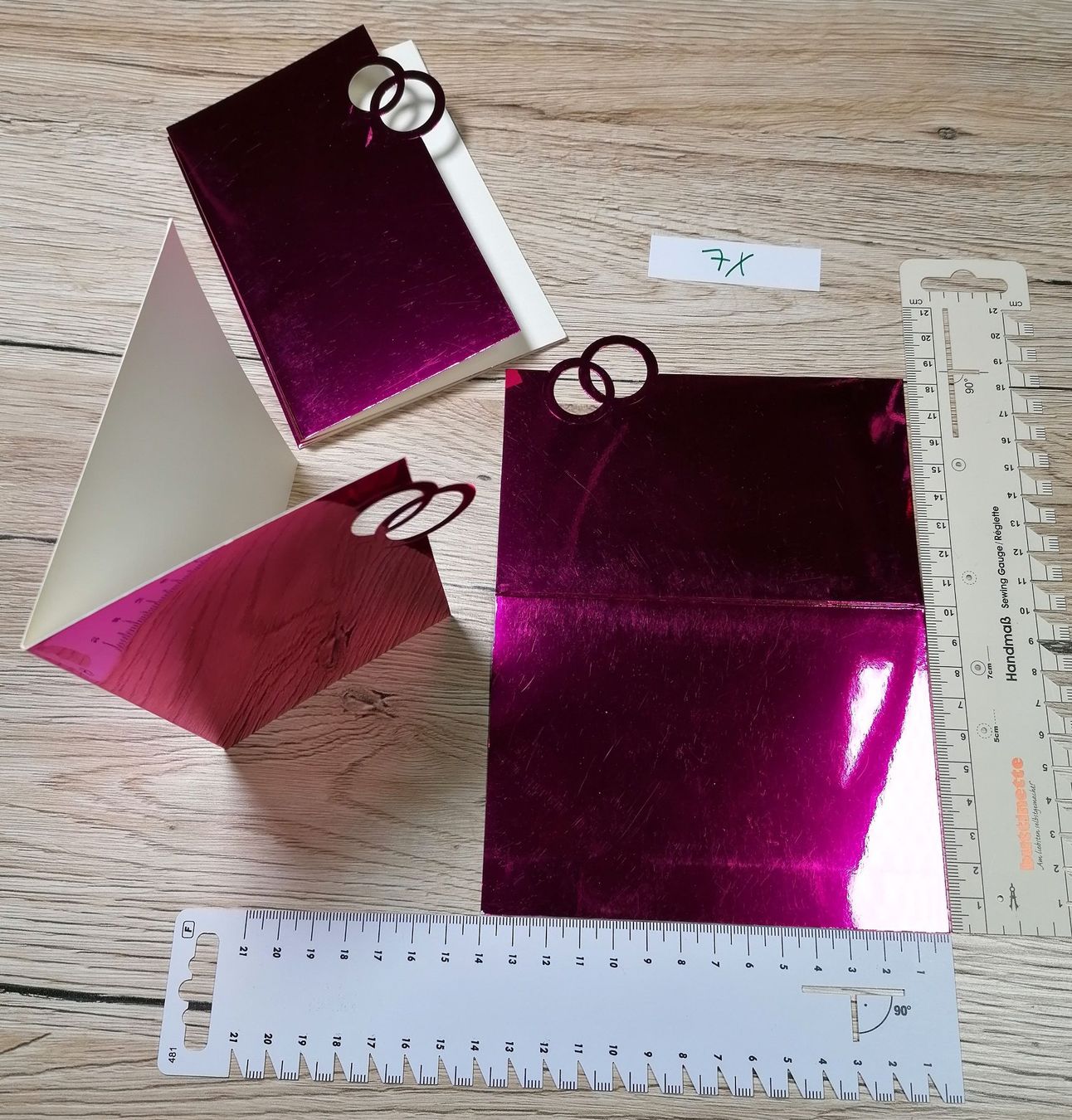 Karten: 7x mini Karten Pink/Magenta – Neu (gemäss Beschreibung) aus Zollikofen von Blackie