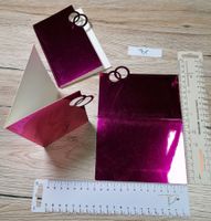 7x mini Karten Pink/Magenta
