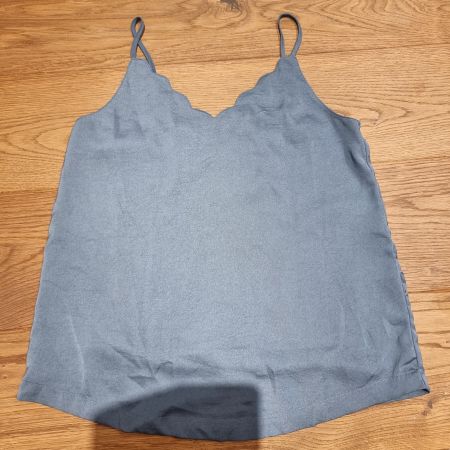 Damen Top mit Spaghettitr. grau guter Zustand gr s/m