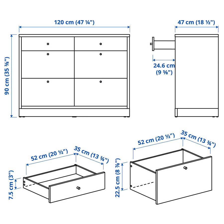 Ikea Cassettiere: IKEA Kommode Tonstad, Eichenfurnier – Nuovo (secondo la descrizione) da Zürich venduto da legendarysoap 3