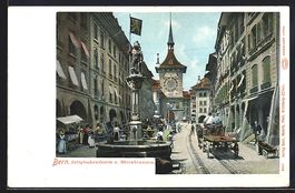 Bern, Zeitglockenturm und Bärenbrunnen