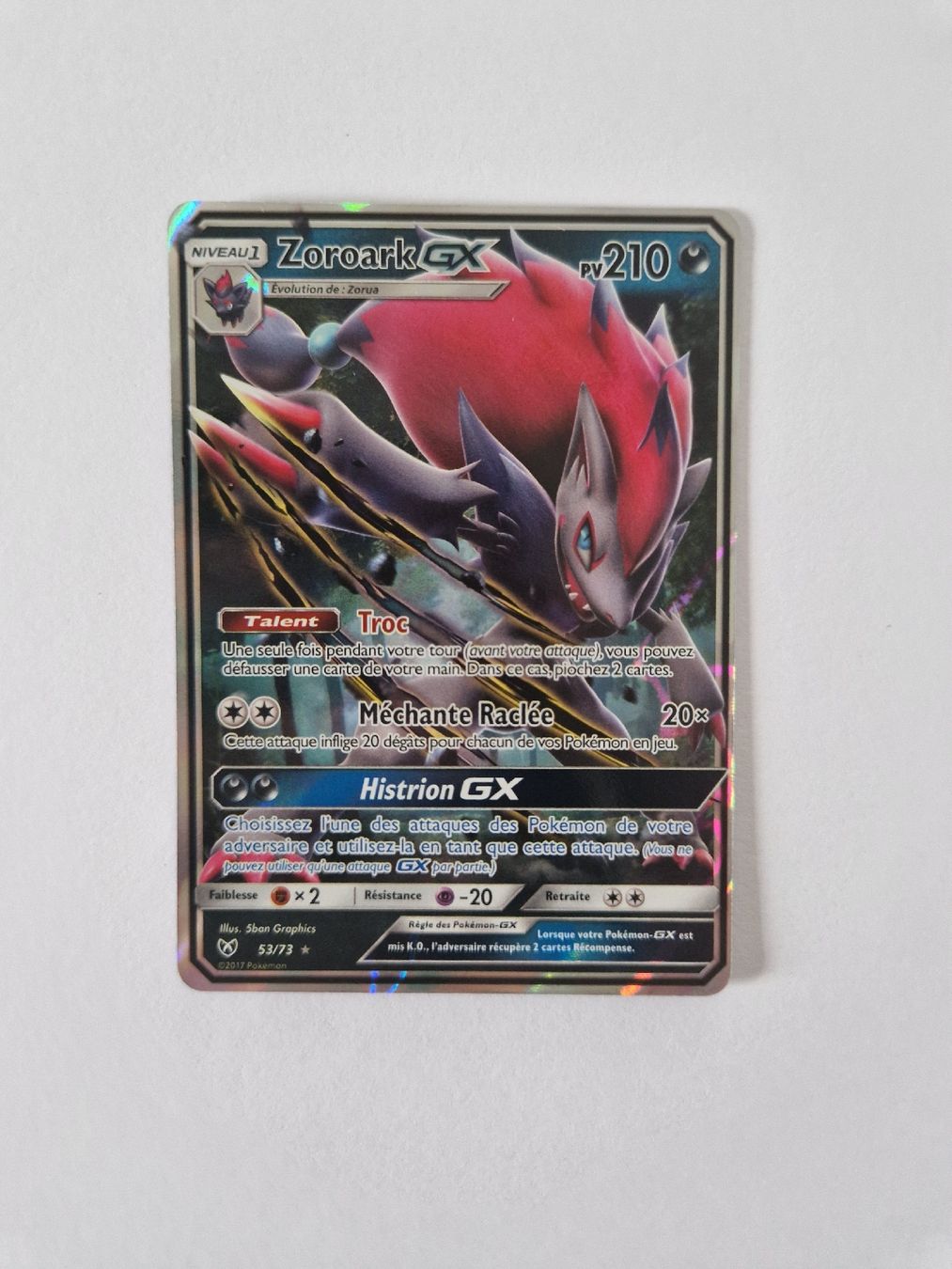 Pokémon Carte collezionabili: Zoroark GX - Shining Legends - FR  – Usato da Romont FR venduto da raj_sjv9