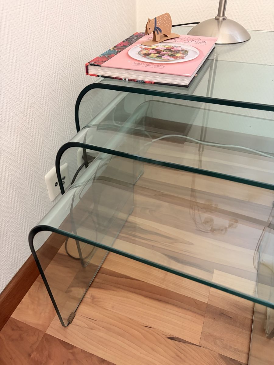 Tavoli: Glass nesting tables – Usato da Zürich venduto da Aleksandra_st 1
