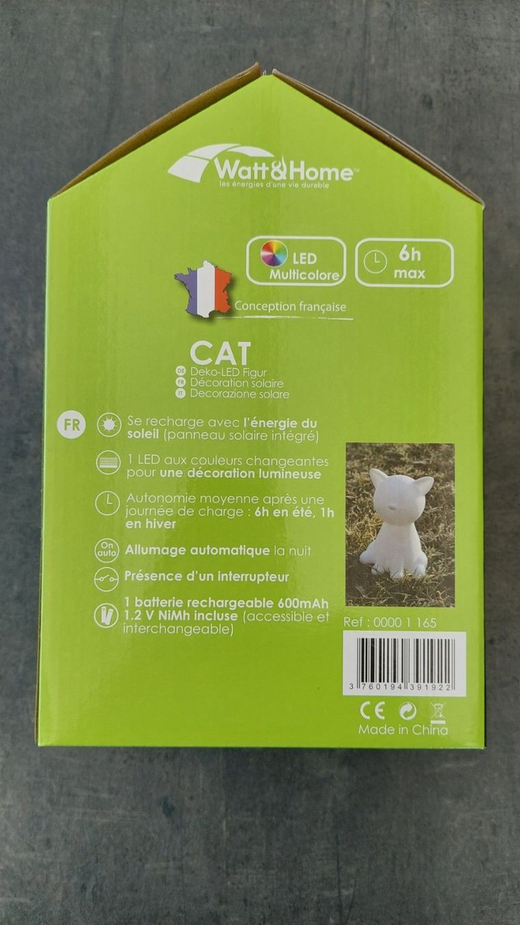 Statuette: LED Solar Katze mit Farbwechsel NEU! – Nuovo e nell'imballaggio originale da Schongau venduto da lanobe 4