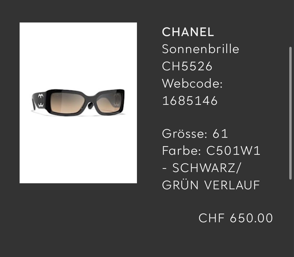 Chanel Brillen & Gläser: Chanel Sonnenbrille – Neu (gemäss Beschreibung) aus Kloten von preloved9 4