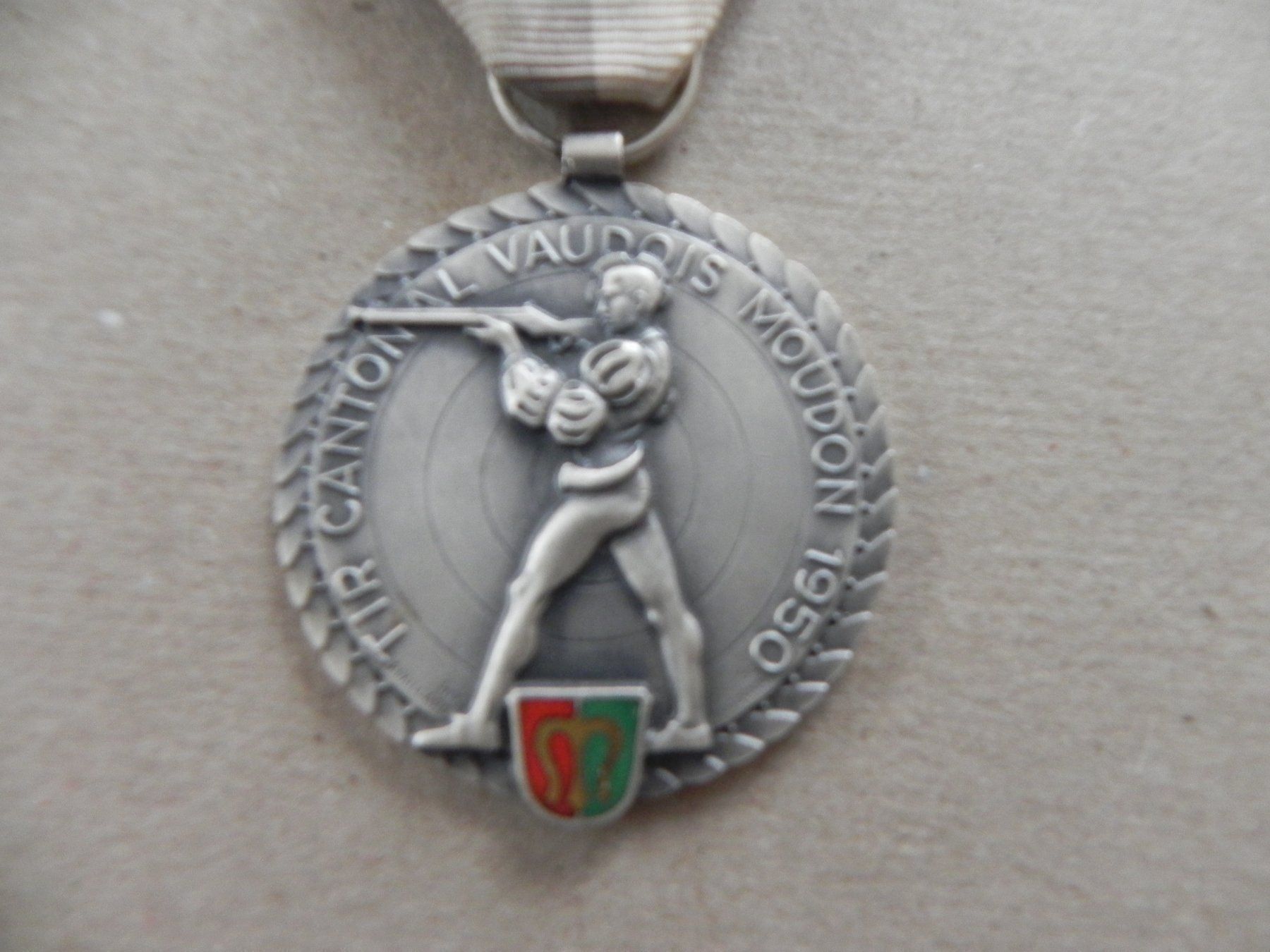 Medaglie: Medaille Tir Cantonal Vaud Moudon 1950 – Usato da Siebnen venduto da krimsie