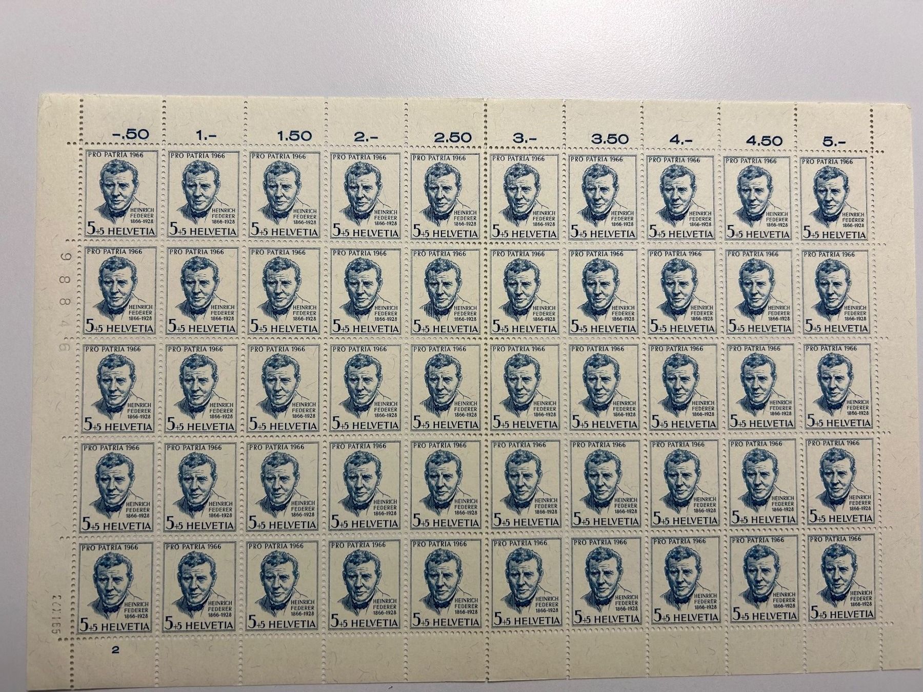 Tutti i francobolli: Bogen ** Heinrich Federer Pro Patria 1967 – Usato da kriens venduto da bst999