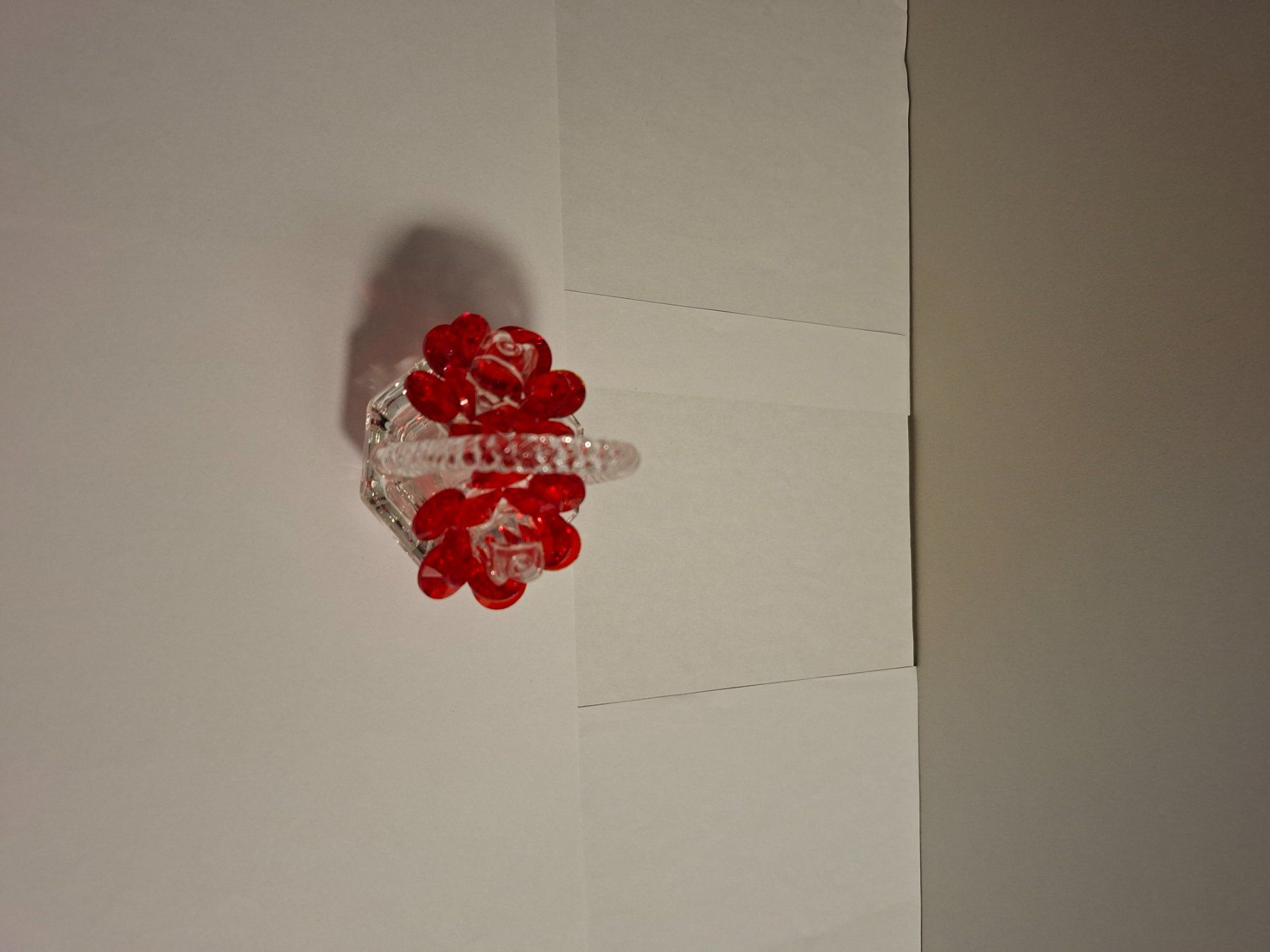 Statuette: Glasrosen Blumenkorb – Nuovo e nell'imballaggio originale da Cham venduto da lilikazin 1