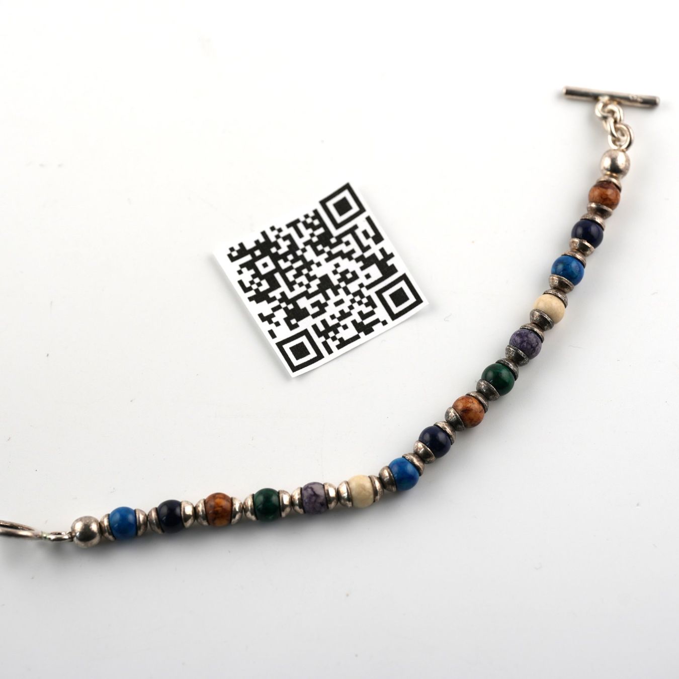 Bracciali & Braccialetti: Silberarmkette 925 mit farbigen Steinen – Usato da Basel venduto da Vip24 2