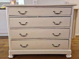 Kommode im Vintage-Stil  Weiß/Creme