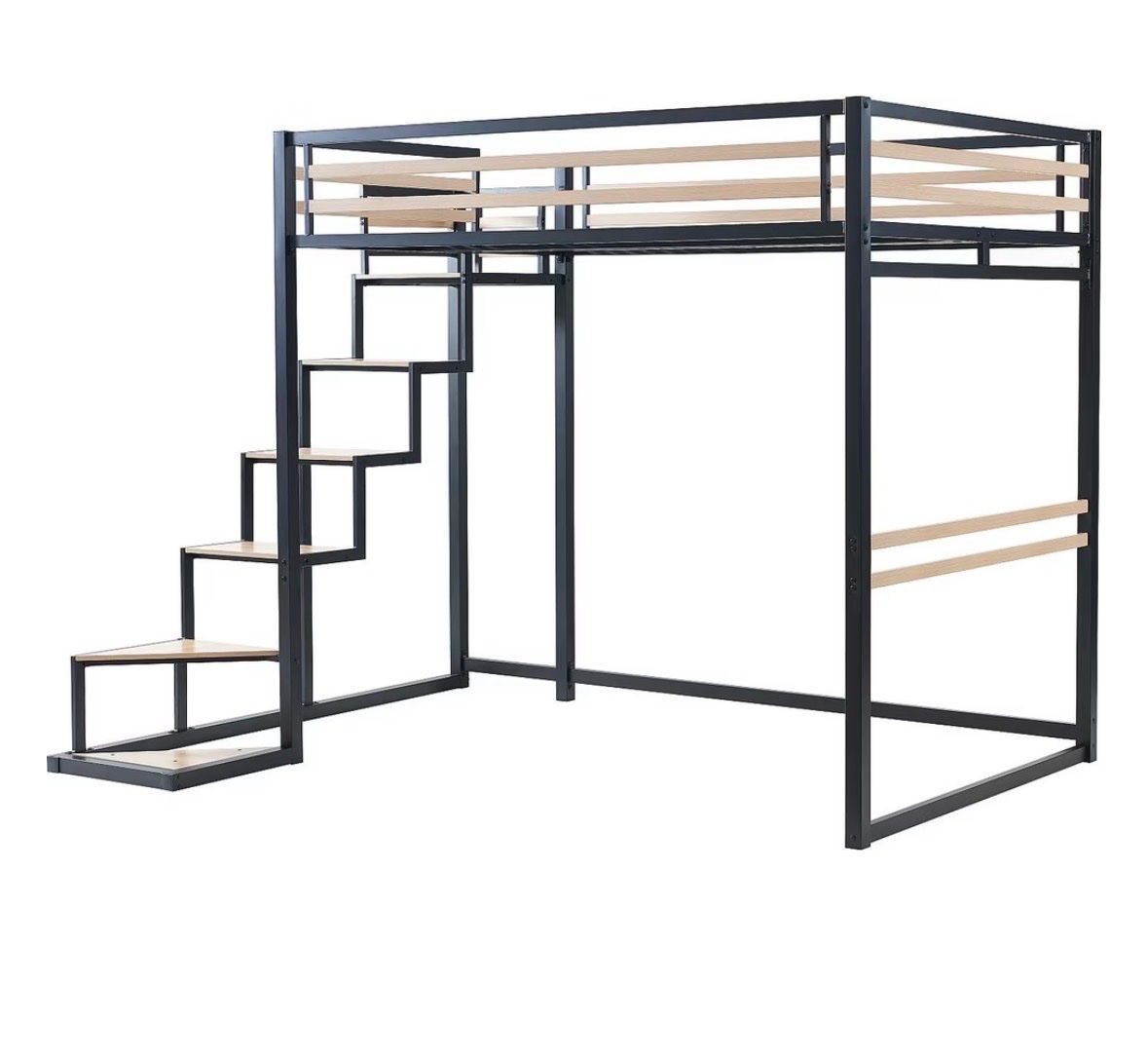Letti: Hochbett + Matratze Treppe links & rechts montierbar 140x200 – Usato da Wollerau venduto da Loli-04