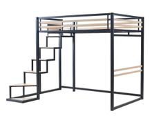Hochbett + Matratze Treppe links & rechts montierbar 140x200
