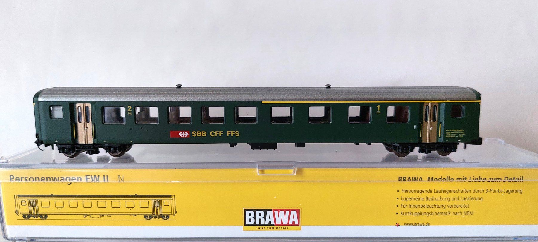 Brawa Modellini di ferrovie: Brawa SBB EW II AB 65223 – Usato da Biberist venduto da Ntrains 2