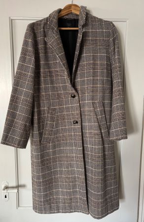 Eleganter Damenmantel kariert Mango Grösse 38 / M