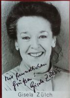 Gisela Zülch 1927-2003 Autogramm signiert Foto 10x15cm
