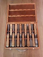 Schnitzbeitel Set Powerfix Profi+ im Holzkoffer 12er - Neu