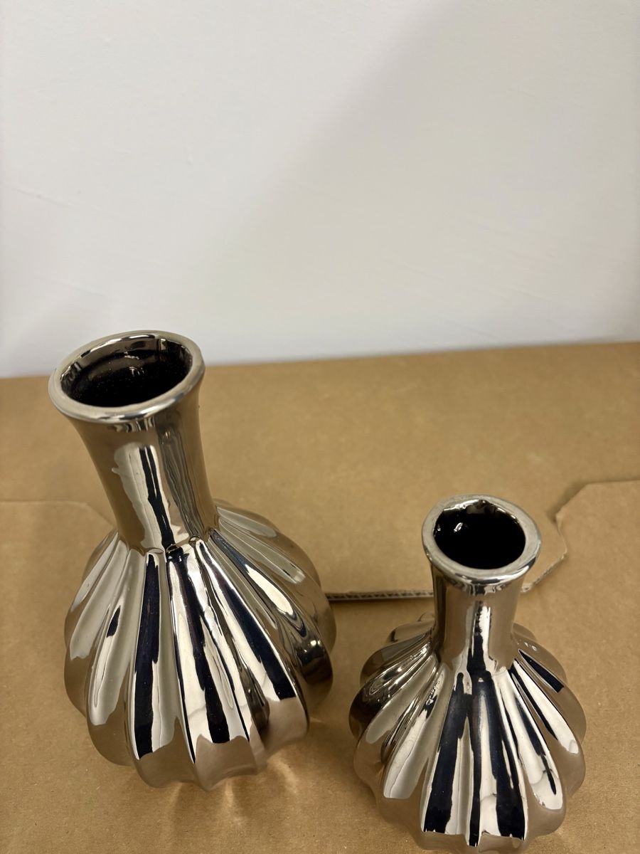 Vasi & Recipienti: 2er Set Deko Vasen, Silber Design – Nuovo (secondo la descrizione) da Rothenburg venduto da QueenofShopping1 1
