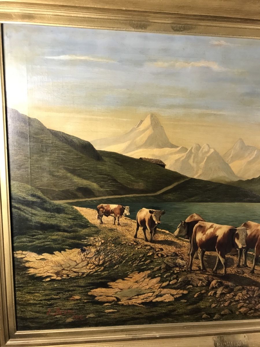 Gemälde: J. Besse Bachalpsee 1912 – Defekt aus Wolfhalden von SecondAntique 1