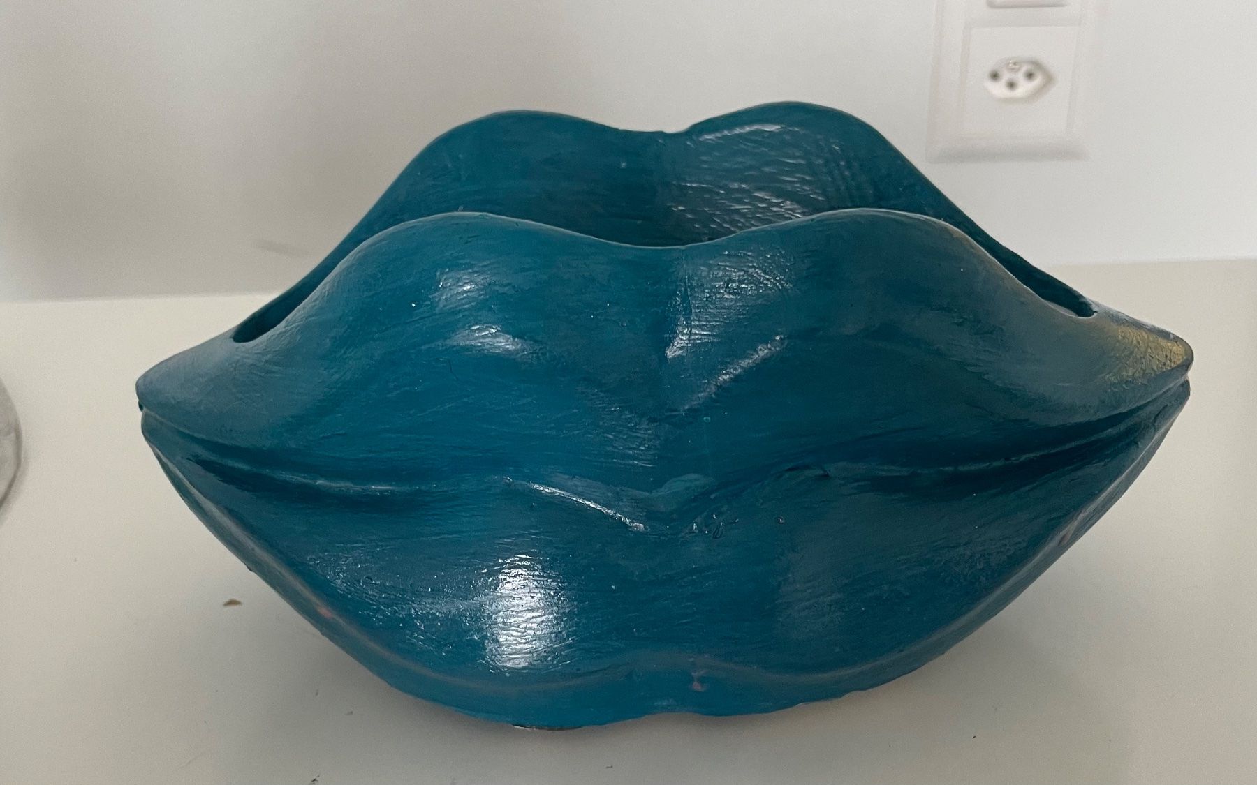 Candele: Blumentopf-Kerze Lippe Tyrkis Dekoration – Nuovo e nell'imballaggio originale da Au ZH venduto da Jaggy4