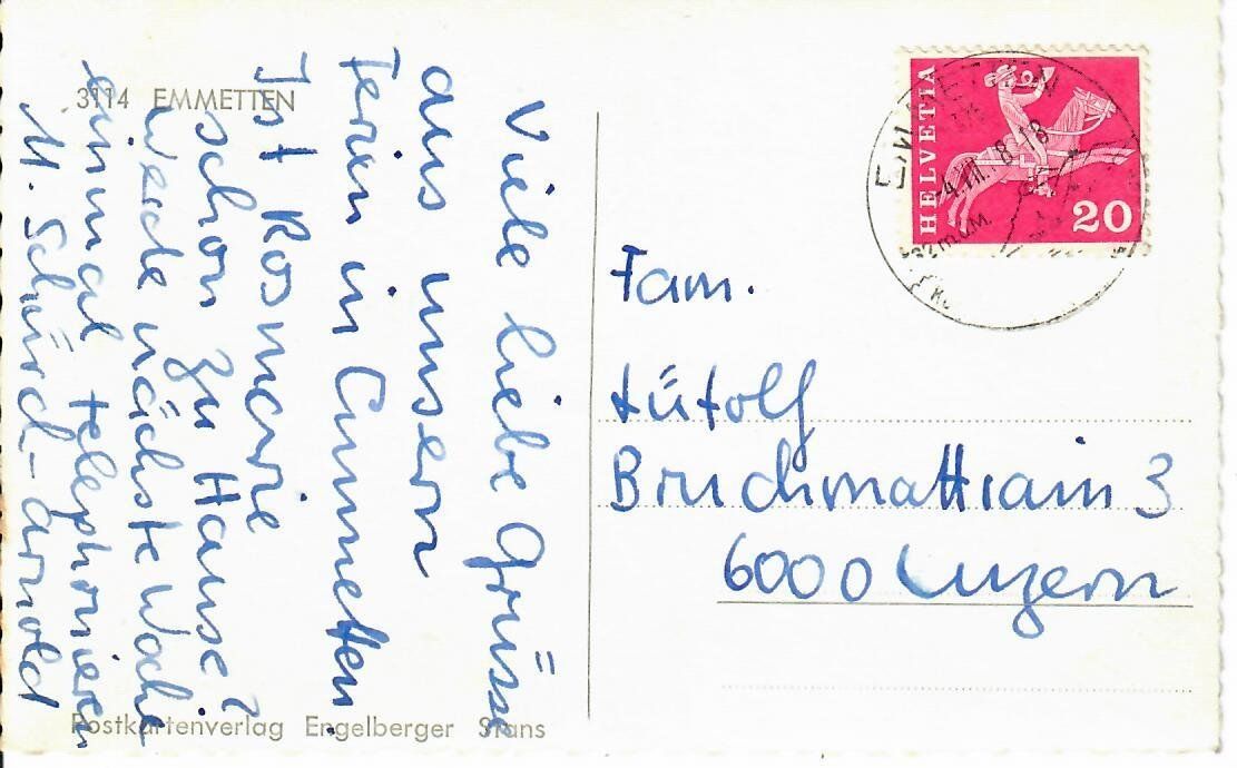 Ansichtskarten: Emmetten – Gebraucht aus Hochdorf von Ziegel-16 1