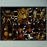Relief  Motivbogen-Hund und Pferd 5_3D