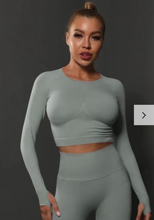 Gray seamless longsleeve shirt