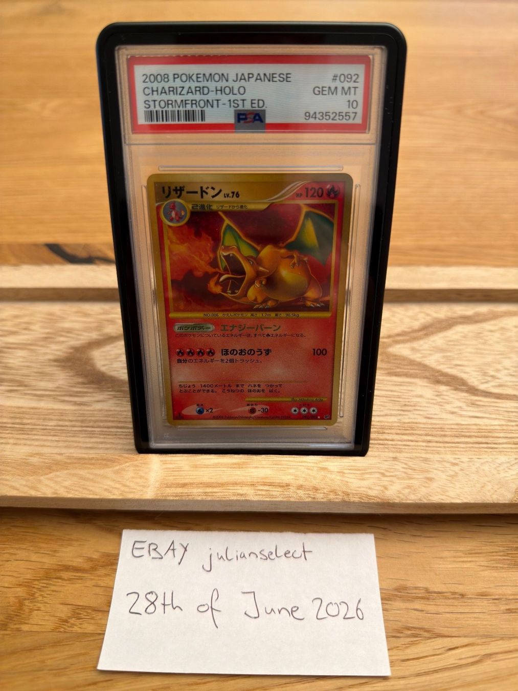 Pokémon Carte collezionabili: Charizard Glurak PSA 10 Stormfront 1st Ed. JP #092 2008 – Nuovo (secondo la descrizione) da Gossau SG venduto da JulianSelect 2