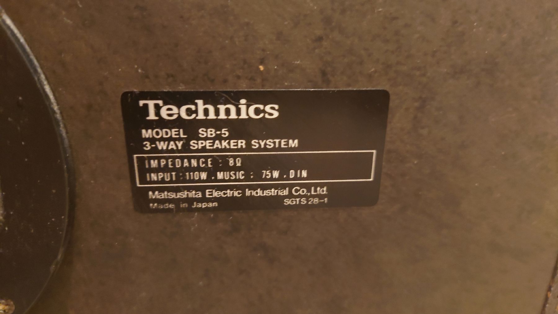 Technics Haut-parleurs: Technics SB-5 Lautsprecher 3-Wege System 8 Ohm gebraucht – D'occasion à Abtwil SG par Ruwn 3