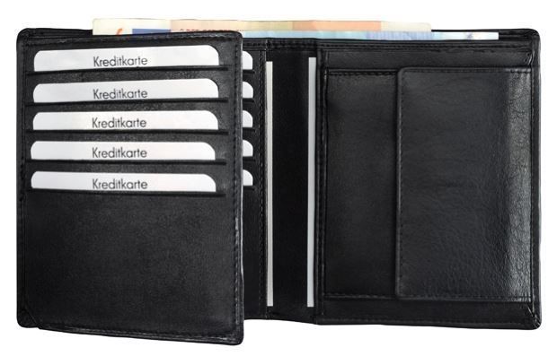 Portafogli: Kombi-Brieftasche, Leder, schwarz – Nuovo e nell'imballaggio originale da St. Gallen venduto da cointec 3