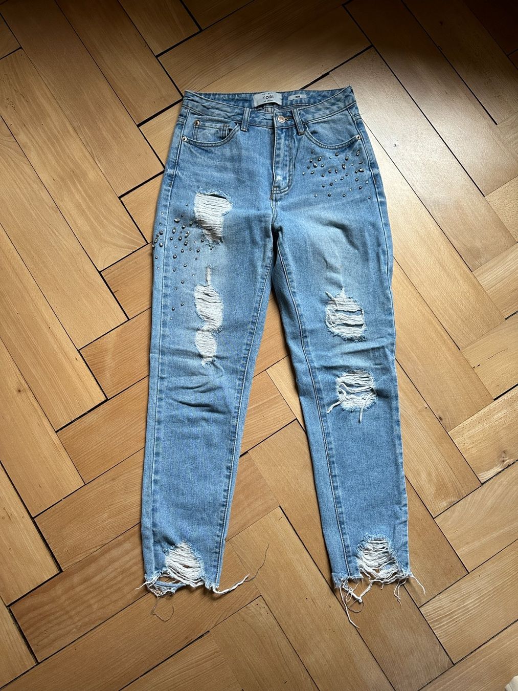 New Look Jeans: NEW LOOK - Destroyed Mom Jeans blau 36 – Usato da Zürich venduto da Diazaio