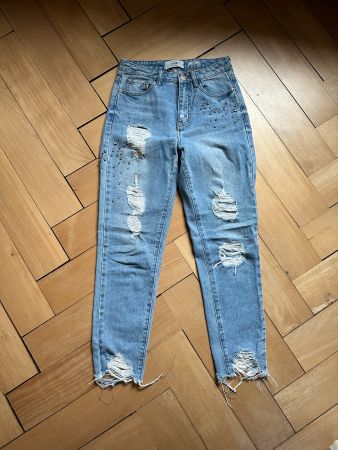 NEW LOOK - Destroyed Mom Jeans blau 36