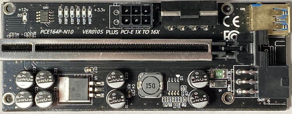 Riser Card PCIe 010S Plus N10 010 SATA USB 3.0 Mining (Neu (gemäss ...