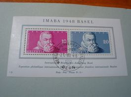 Block IMABA Basel 1948, ET-o Wertzeichenverkaufsstelle, **