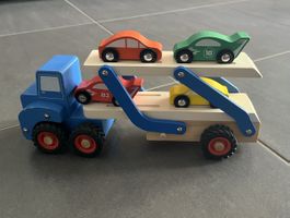 Jeu bois transporter voitures 18 mois +