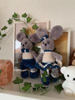 Handgestrickte Oster  Teddyhasen Geschwister - Ostern