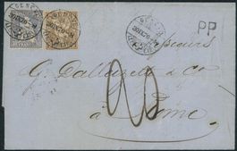 1870 - Sitzende Helvetia - Brief - BFr