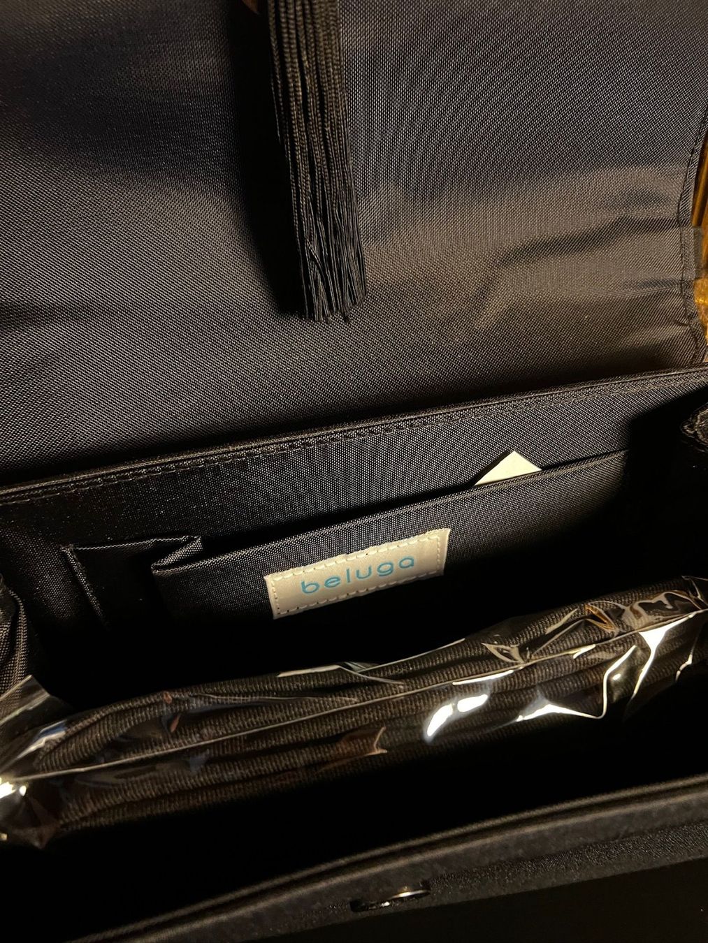 Borse da donna: Beluga Abendtasche Schwarz mit Struktur & Quaste – Nuovo (secondo la descrizione) da Winterthur venduto da Dejv 6