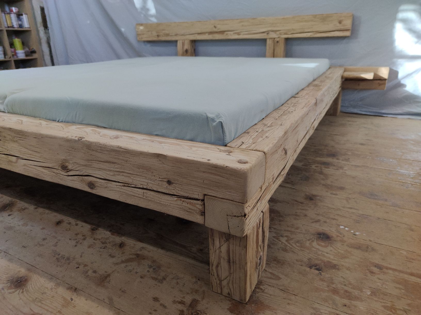 Betten: Altholzbalkenbett 180x200cm lang – Neu und originalverpackt aus Bad Feilnbach von Altholzmoebel 3