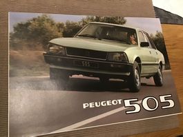 Peugeot 505 Faltprospekt 1980