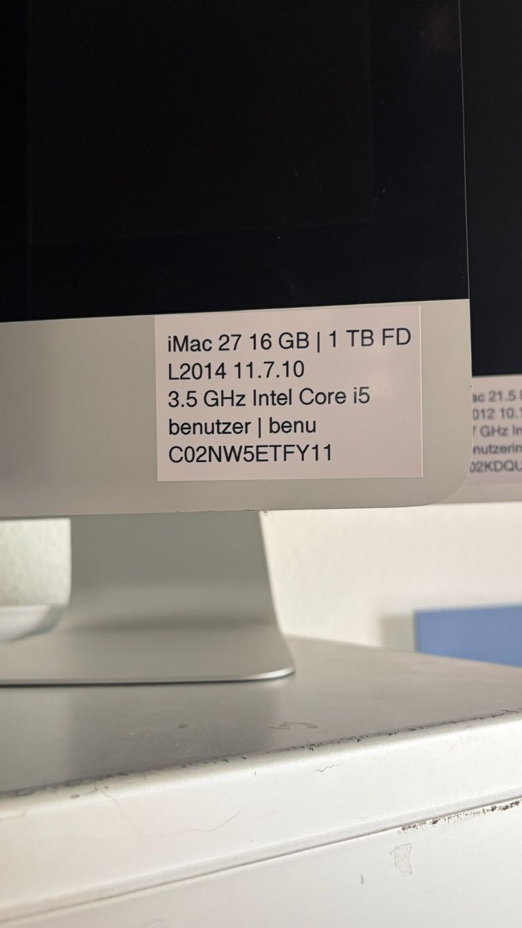 Apple PC: iMac 27" Retina 5K, Ende 2012 – Usato da Wetzikon ZH venduto da sertom26 2