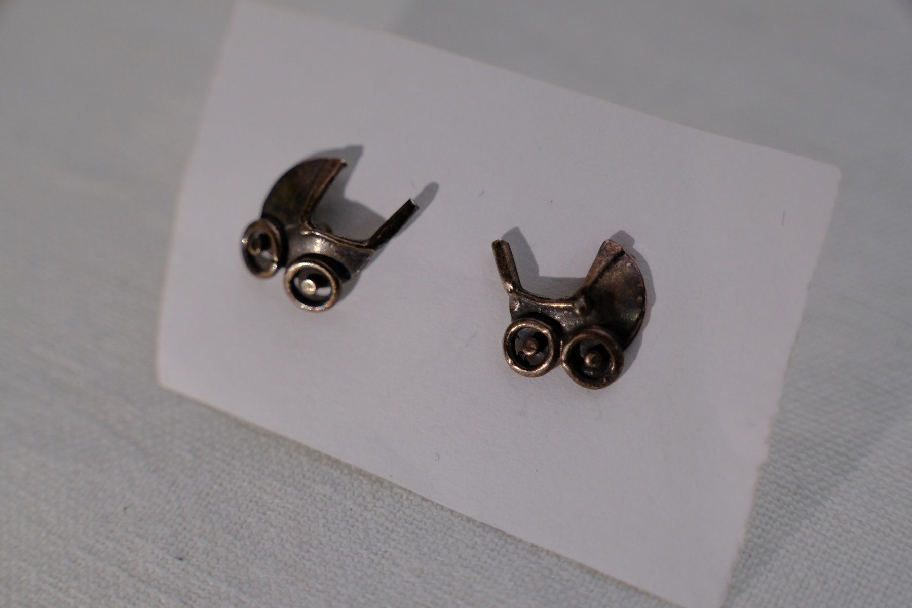 Orecchini pendenti & Orecchini a lobo: Silber 925 Ohrstecker/Anstecker - Sterling Kinderwagen – Nuovo e nell'imballaggio originale da Fribourg venduto da Silver_Wat 1