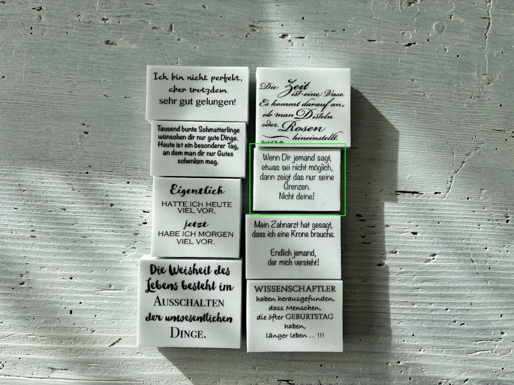 Timbri: LaBlanche Stempel Spruch '...Grenzen...' 1-teilig – Usato da Glattfelden venduto da Qwerasdf 1